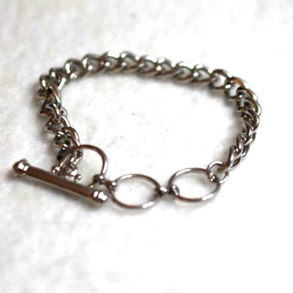 Cable Link Stainless Steel 7 Inch Toggle Latch Build Your Charm 5-7" Bracelet